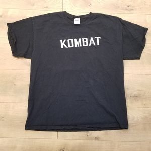 Gildan Kombat T-shirt Black & White {Men's XL}
